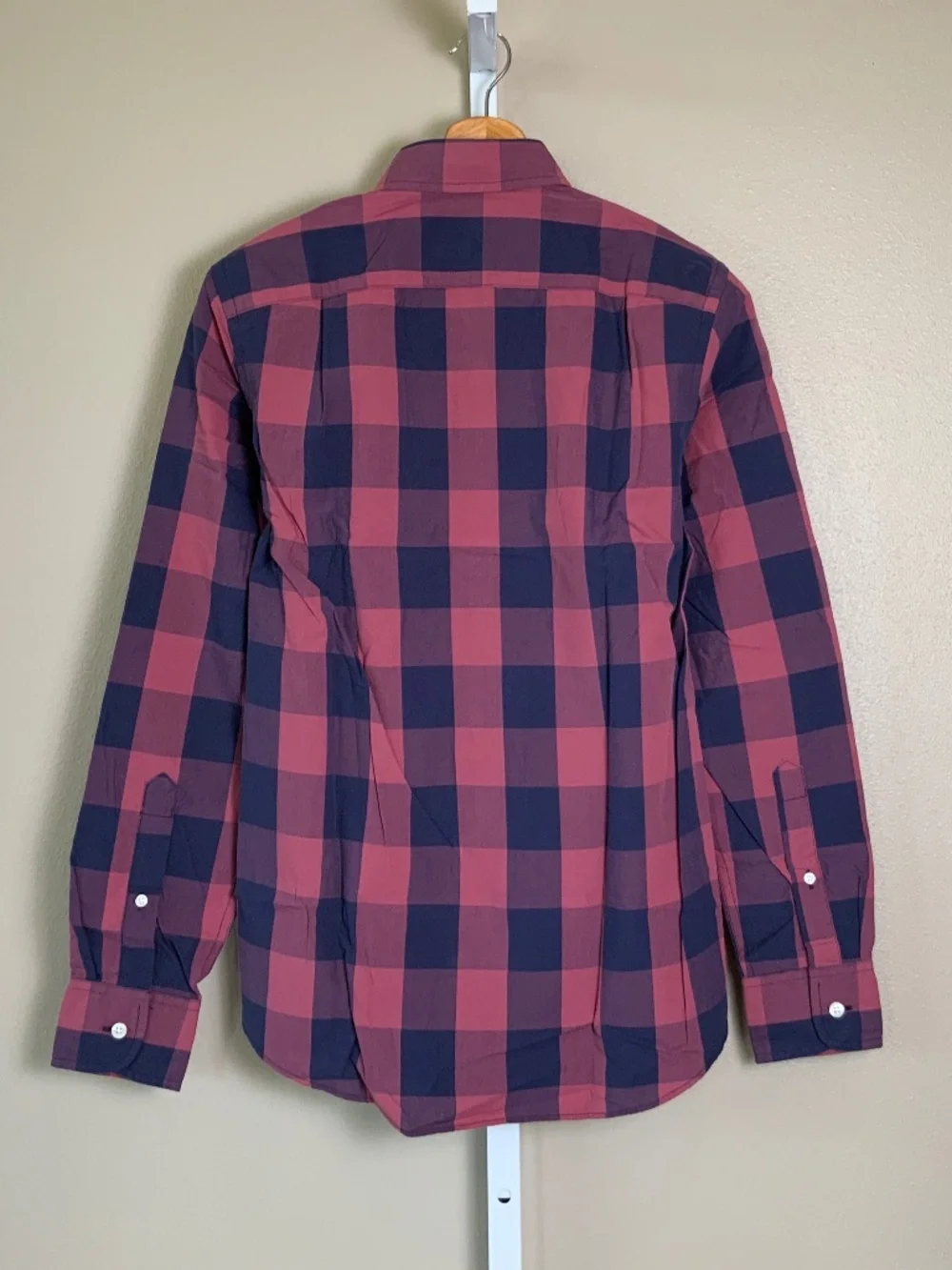 J. Crew Factory Gingham Buffalo Check Slim Washed Button Down Oxford Shirt
